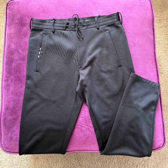 Yohji Yamamoto Y-3 3 Stripes Adidas Black Drawstring Trousers Track Pants Men’s